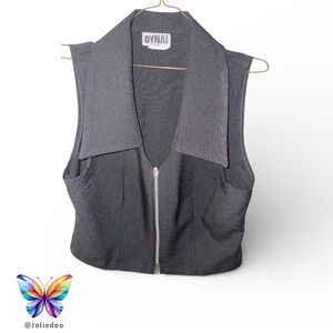 Women's Black Sleeveless Jacket Medium